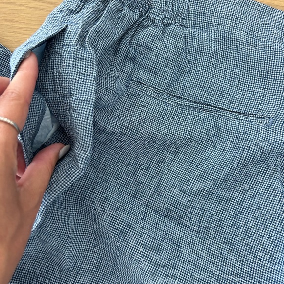 Poetry Blue Linen Pants w Stretch Waist Size 12 - Picture 6 of 6